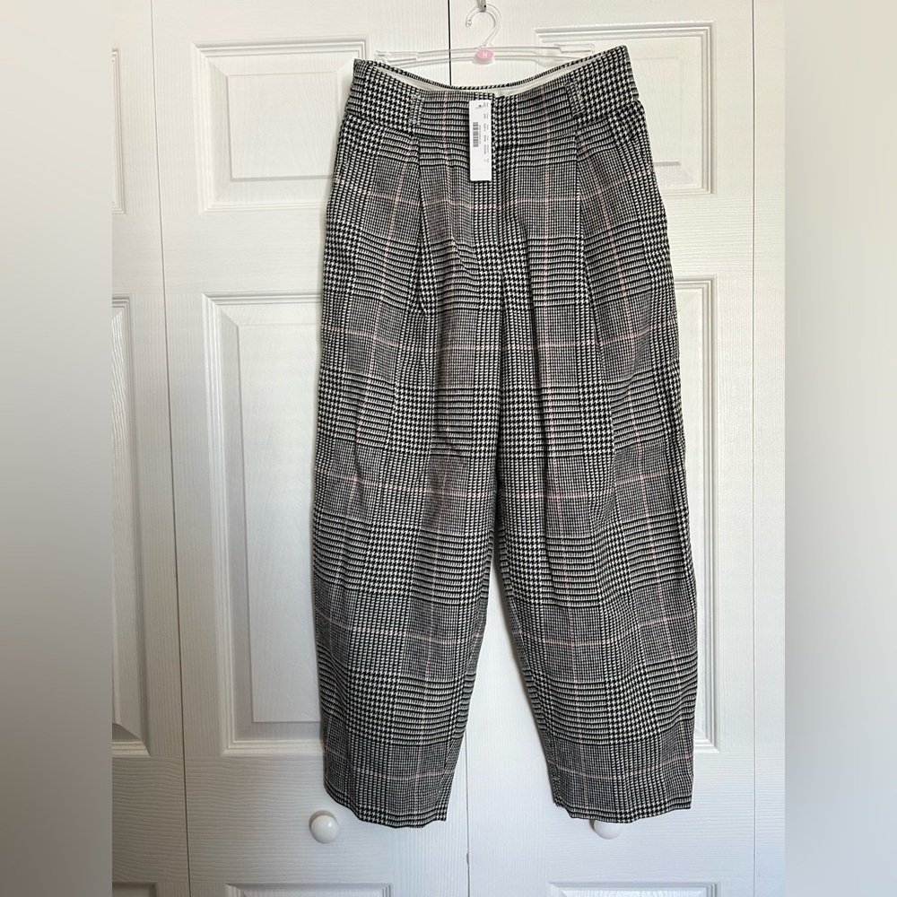 Classic Gray and Pink Plaid J.Crew Pants